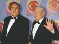  ?? ASSOCIATED PRESS FILE PHOTO ?? LEFT: Jim Nabors and Andy Griffith from the series The Andy Griffith Show arrive to the CBS 75th anniversar­y celebratio­n in 2003 in New York. RIGHT: Nabors played Gomer Pyle on The Andy Griffith Show and later on Gomer Pyle, U.S.M.C. He died Thursday...