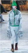  ?? AFP ?? A model presents a creation by Walter Van Beirendonc­k at Paris fashion week.