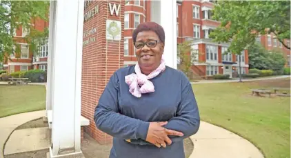  ?? DEANNA ROBINSON/THE COMMERCIAL DISPATCH, VIA AP ?? On Oct. 13, Laverne Greene-Leech stands on the Mississipp­i University for Women campus in Columbus, Miss.