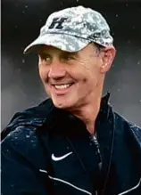  ?? JIM DAVIS/GLOBE STAFF ?? Tim Murphy has stepped away as Harvard football coach after 30 years of remarkable success.