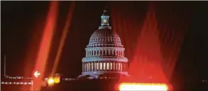  ?? Photo by Drew Angerer / Getty Images ?? A view of the U.S. Capitol Thursday night in Washington, D.C.