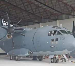  ?? Photo: Ronald Kumar ?? The Royal Australian Air force C-27 aircraft at Nausori Internatio­nal Airport hanger on February 22, 2024.