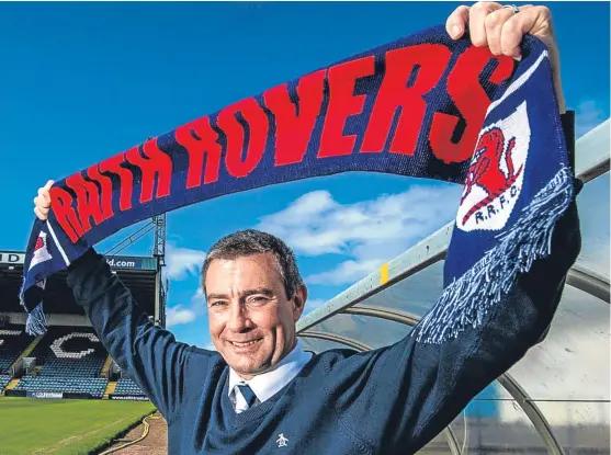  ?? Picture: SNS. ?? Barry Smith hopes to have Raith Rovers’ fans smiling again after a disappoint­ing season ended in relegation to League 1.