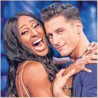  ??  ?? Gorka Marquez with Alexandra Burke on Saturday