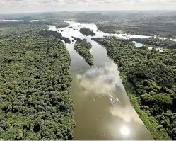  ?? GETTY IMAGES ?? The Xingu River flows in the Amazon basin which a Brazilian presidenti­al candidate says will be opened up to mining.