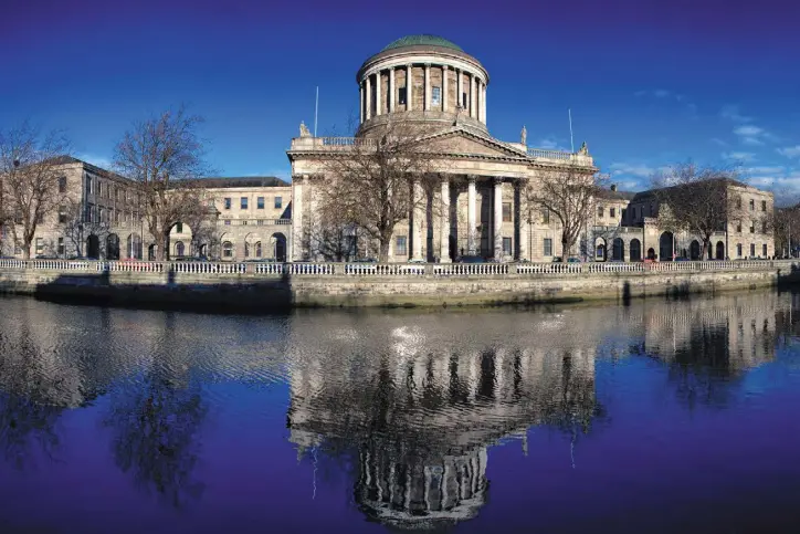  ??  ?? CASE SENSITIVE: The Four Courts building in Dublin and, inset, Chief Justice Susan Denham, who lauded her colleagues in a ‘gushing’ speech last weekend. Dan O’Brien wonders if judicial egos have become unusually fragile and asks if the deference of...