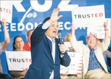  ?? Ed Hille Philadelph­ia Inquirer ?? TED CRUZ’S brand of conservati­sm has resonated with GOP voters in Southern, Midwestern and Western states. But mid-Atlantic states such as Pennsylvan­ia and Maryland are made of more diverse electorate­s.