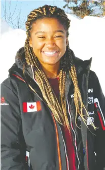  ?? DAN BARNES ?? Dawn Richardson Wilson, 20, will race this week in Lake Placid, N.Y. It will be her first taste of World Cup bobsled competitio­n.