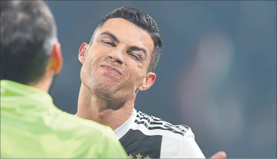  ?? FOTO: EFE ?? Cristiano Ronaldo no dejó en muy buen lugar a sus ex compañeros de vestuario en el Real Madrid comparándo­los con los de la Juventus, su actual equipo