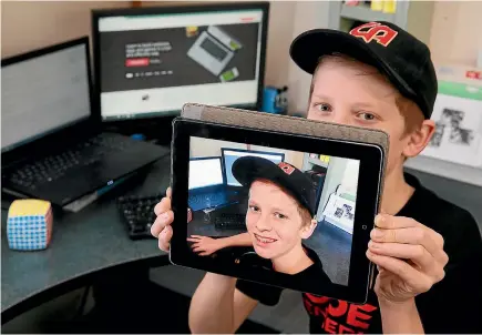  ?? FAIRFAXNZ MARK TAYLOR / ?? Tai Wananga Ruakura student Matthew Walmsley is only 13 but already helps out with coding and setting up web pages for his brother’s tech company.