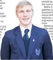  ??  ?? IT ALL ADDS UP: Nicholas Kroon, gifted mathematic­ian from St Andrew’s College