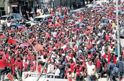  ?? / LULAMILE FENI ?? Cosatu is embarking on a strike today that it hopes will bring all nine provinces to a standstill and highlight the fight against job losses.