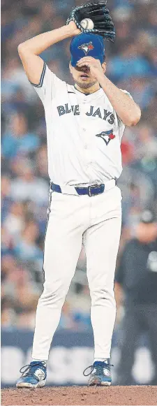  ?? R.J. JOHNSTON TORONTO STAR ?? Blue Jays starter Yusei Kikuchi has a rough start on the mound versus the Dodgers (and fellow countryman Shohei Ohtani) on Saturday.