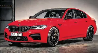  ??  ?? Powerhouse: The latest BMW M5 pumps 625bhp