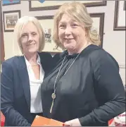  ?? ?? Recent prize winner Mary Rea, with lady captain Mag Slattery.