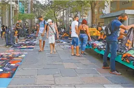  ?? REGINALDO PIMENTA ?? O protesto foi realizado no Camelódrom­o da Rua Uruguaiana