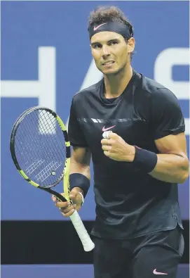  ?? Getty Images Picture: ?? BATTLING THROUGH. No 1 seed Rafael Nadal beat Japan’s Taro Daniel 4-6, 6-3, 6-2, 6-2 to reach the US Open third round in New York.