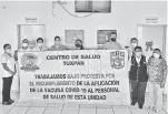  ??  ?? En Tuxpan trabajador­es de salud laboran bajo protesta. Cortesía