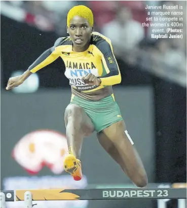  ?? (Photos: Naphtali Junior) ?? Janieve Russell is a marquee name set to compete in the women’s 400m event.