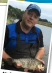  ??  ?? Alan Barnes roach with his 2lb 8oz from the River Ribble.