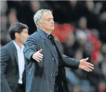  ?? Picture: REUTERS/LEE SMITH ?? ALL CHOKED UP: Manchester United manager Jose Mourinho is increasing­ly feeling the heat from fans and others after a poor run of form in his recent games.