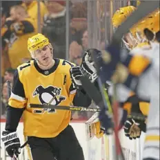  ?? Peter Diana/Post-Gazette ?? Evgeni Malkin had the Penguins’ two goals Saturday against the Sabres — his 19th and 20th of the season.