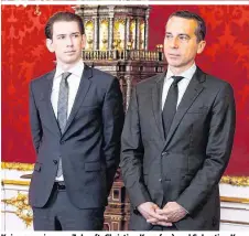  ??  ?? Keine gemeinsame Zukunft: Christian Kern (re.) und Sebastian Kurz