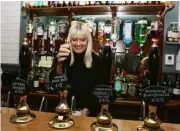  ?? ?? Pulling a pint of real ale at Saturday’s launch of Reading Ale Trail at The Retreat