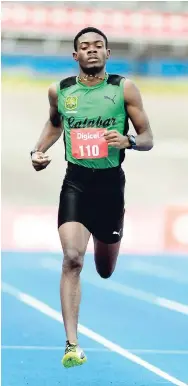  ??  ?? Christophe­r Taylor ... won Class One 400m.