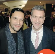  ??  ?? Executive directors Branislav Henselmann of Ballet B.C., left, and Paul Larocque of Arts Umbrella witnessed the impact of their new alliance as 15 Arts Umbrella grads performed alongside Ballet B.C. dancers in works by Medhi Walerski.