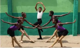  ??  ?? Anthony Madu and other students at the Leap of Dance Academy in Lagos. Photograph: Manny Jefferson/The Guardian