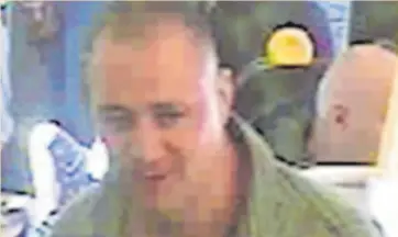  ?? ?? The CCTV image: police wish to speak to this man