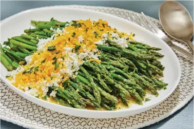  ?? (Tom Mccorkle for The Washington Post/food styling by Gina Nistico for The Washington Post) ?? Asparagus shines in the spring, especially when paired with eggs.