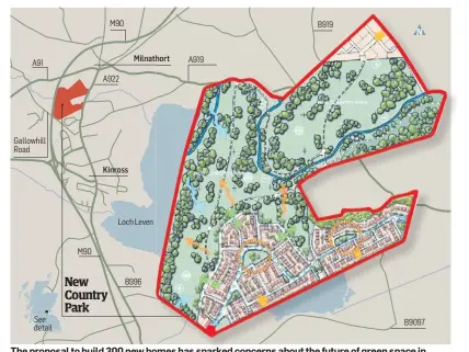  ??  ?? The proposal to build 300 new homes has sparked concerns about the future of green space in Kinross-shire.