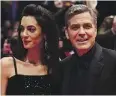  ?? J. MACDOUGALL / AFP / GETTY IMAGES ?? Actor George Clooney and his wife Amal Clooney.