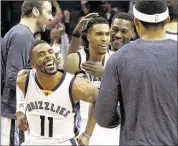  ?? NIKKI BOERTMAN/ THE COMMERCIAL APPEAL ?? Grizzlies guard Mike Conley (left) has scored 47 points on 50 percent shooting in 66 fourth-quarter minutes this season.