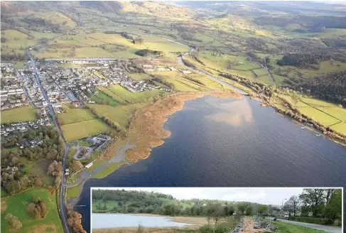  ??  ?? Concerns that weakening embankment­s could leave Y Bala in danger of flooding has seen Natural Resources Wales submit proposals as part of its Llyn Tegid Reservoir Safety Project, which have been approved