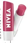  ?? ?? Above: Nivea Cherry Shine Caring Lip Balm.