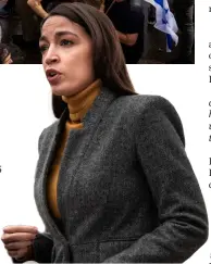  ?? ?? US representa­tive Alexandria Ocasio Cortez speaks at a press conference.