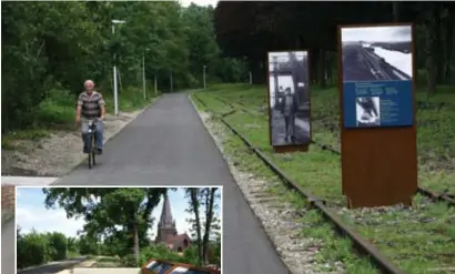  ?? FOTO RV ?? Langs het parcours staan uitkijktra­ppen en borden met info over het leven van de koolputter.