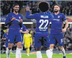  ??  ?? Goal rush: Ruben Loftus-Cheek celebrates after his second