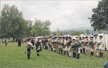  ?? Lake George Battlefiel­d ?? Reenactmen­ts of the Battle of Lake George take place at the park. A new visitors center is expected to open in June, a three-story building paid for through state funds. Private donors are helping pay for historical content.