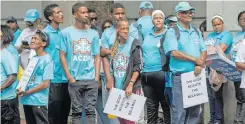  ?? Independen­t Newspapers | ARMAND HOUGH ?? ACDP supporters protest against the Bela Bill ahead of public hearings.