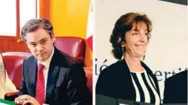  ??  ?? El seretario de Educación Pública, Aurelio Nuño Mayer, y la embajadora estadunide­nse Roberta Jacobson.