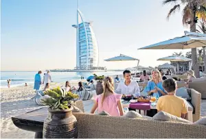  ?? ?? g High life: Al Muntaha is one of Dubai’s priciest restaurant­s – but what a view