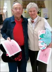  ??  ?? Ed Anderson and his wife Ilona Anderson were chosen Valentine King and Valentine Queen at the Billy V. Hall Senior Center sock hop. Winners were chosen by voters donations, a penny a vote, and the Andersons were big winners. Ed received 481 votes and...