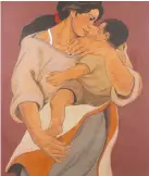  ??  ?? ON THE AUCTION BLOCK: (top to bottom) Ang Kiukok’s Mother and Child; Mother and Child by Benedicto “BenCab” Cabrera; and, Jose Joya’s Tagaytay Mist