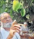  ?? RAJ K RAJ/HT ?? Padmashri Haji Kaleemullh Khan, the ‘mango maharaja’ of Malihabad