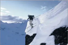  ?? ULRICH GRILL/RED BULL ?? COLD SHIVERS: Shane McConkey in launch mode during training in Haines in Alaska.