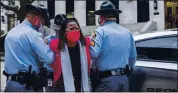  ?? ALYSSA POINTER — ATLANTA JOURNAL-CONSTITUTI­ON ?? State Rep. Park Cannon was arrested Thursday after she attempted to knock on the door of Gov. Brian Kemp’s office after he signed into law a sweeping Republican-sponsored overhaul of state elections.